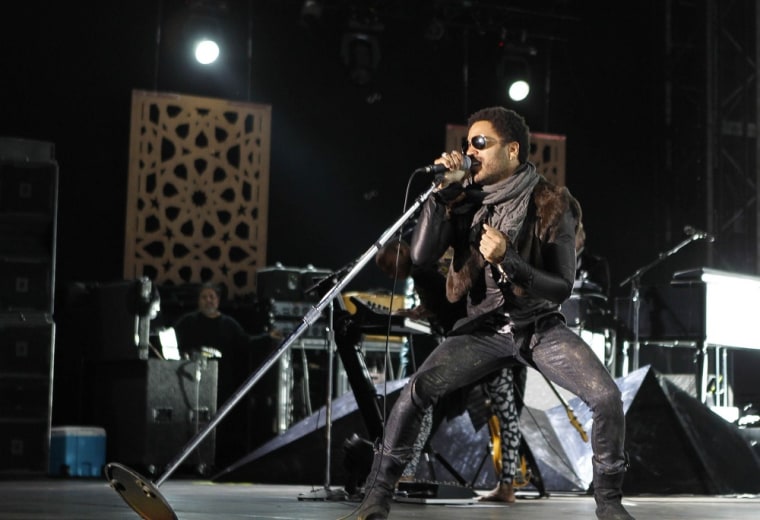 Image: U.S. Singer Lenny Kravitz performs during the 10th Mawazine World Rhythms international music festival in Rabat