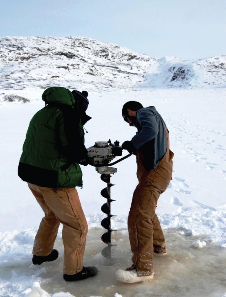 Researchers auger into a Greenland glacier as they hunt for methane that may have been produced by Arctic microbes.