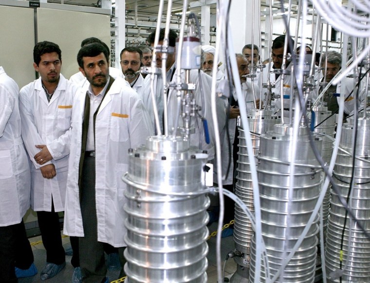 Image: File photo of Ahmadinejad visiting the Natanz nuclear enrichment facility
