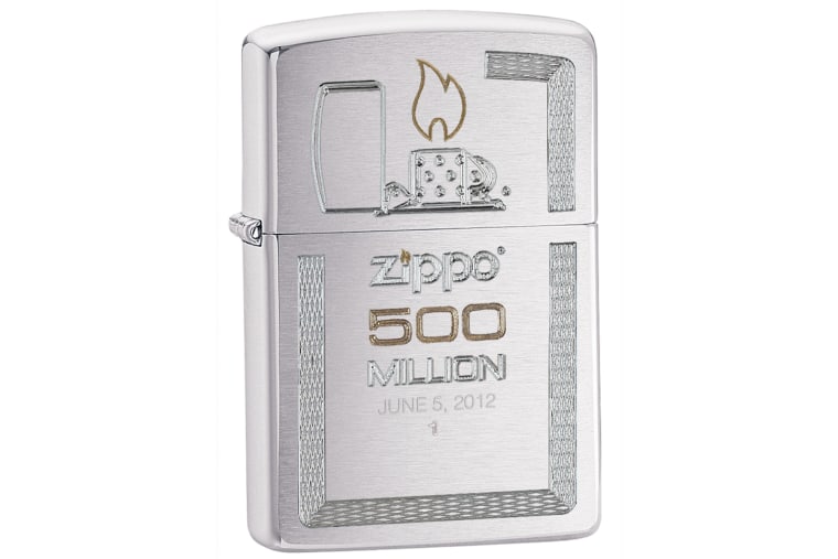 Image: The design of the 500 millionth lighter Zippo produced on Tuesday.
