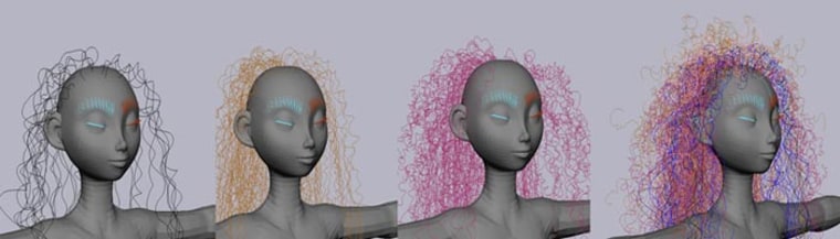 Image: Creating Merida's hair
