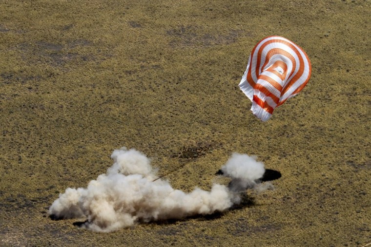 Image: The Soyuz TMA-03M capsule lands