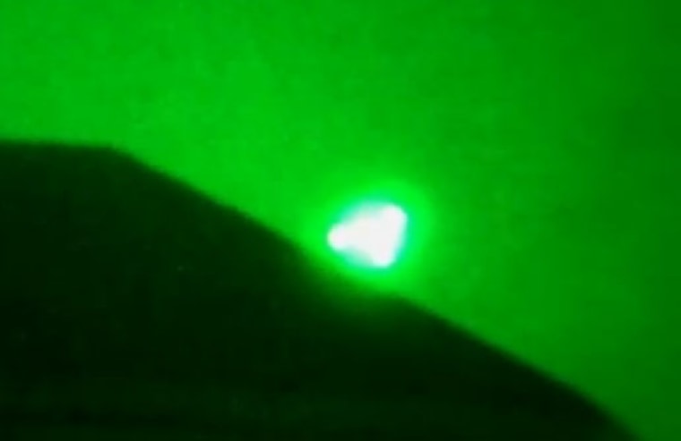 Invisible triangle \"UFO\" in green infrared