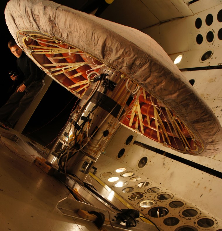 IRVE-3 inflation test at NASA Langley research