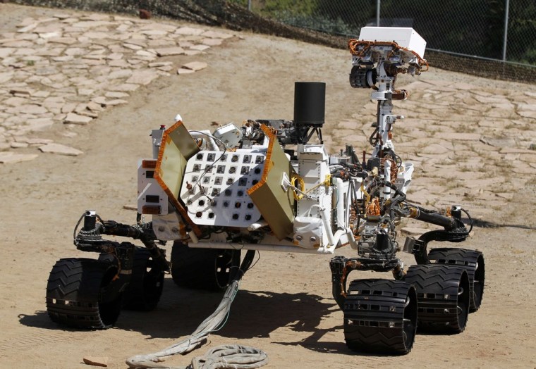 Image: An engineering model of NASA's Curiosity Mars rover