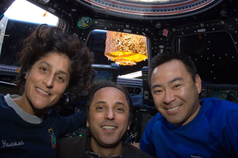 Image: Astronauts Sunita Williams, Joe Acaba and Akihiko Hoshide