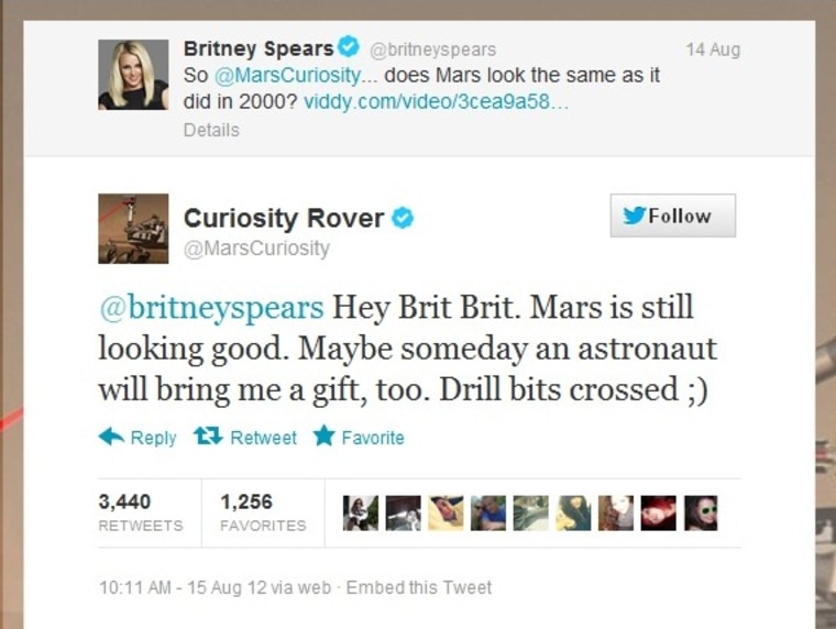 Britney Spears to Mars rover What's new, girlfriend?