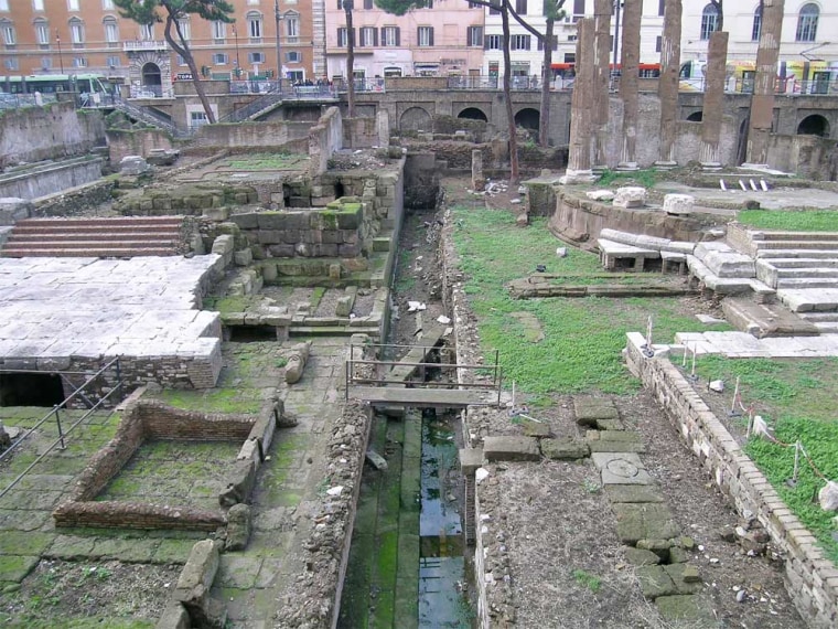 Image:Complex in Torre Argentina (Rome), where Julius Caesar was stabbed