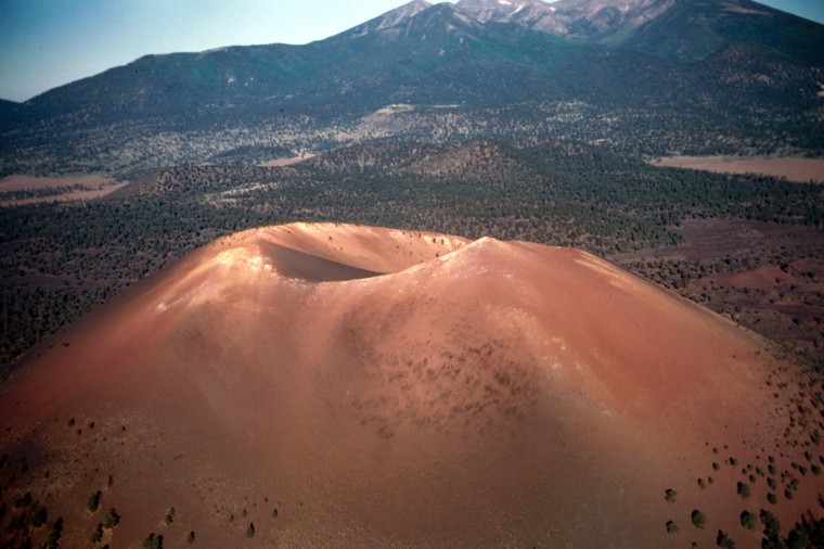 Sunset Crater, a basalt volcano near Flagstaff, Ariz., erupted in 1085 A.D.