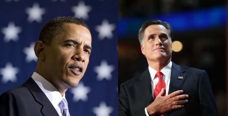 President Barack Obama  and Republican presidential candidate Mitt Romney.