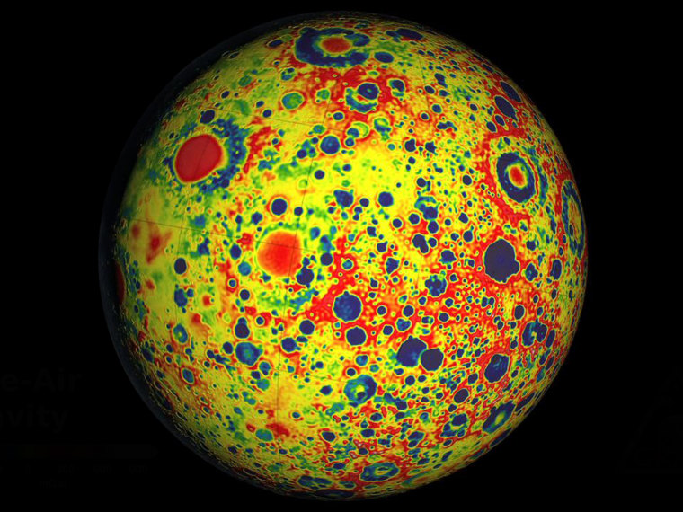 NASA's Gravity Recovery and Interior Laboratory (Grail) made this new high-resolution map of the moon's gravity field.
