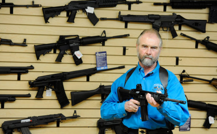 At the Pasadena Pawn and Gun Shop in Maryland, customers can join a waiting list to buy an AR-15-style rifle. “It’s kind of fashionable,” Frank Loane Sr., the shop’s proprietor, said of the gun. 