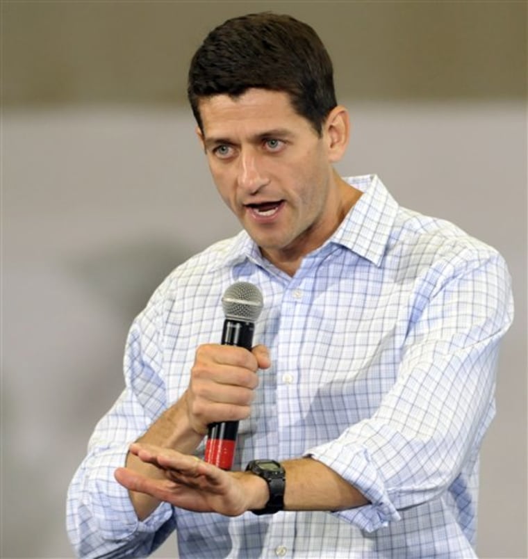 Republican vice presidential candidate, Rep. Paul Ryan, R-Wis., speaks at a campaign event at East Carolina University, Monday, Sept. 3, 2012, in Greenville, N.C.