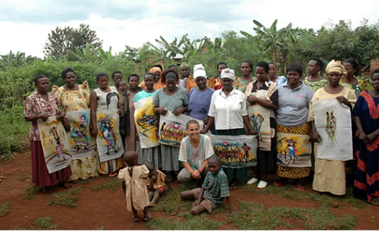 Image: Natalie Portman with members of a FINCA Uganda Village Banking group in Jinga, Uganda
