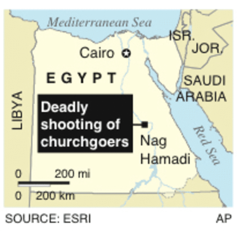 Image: Map of shooting in Nag Hamdi, Egypt