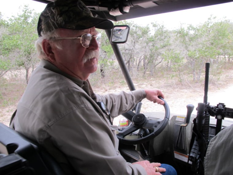 Dr. Mike Vickers, a veterinarian and rancher ho leads a group of Texas landowners concerned about Mexican drug and immigrants smugglers crossing their private property.