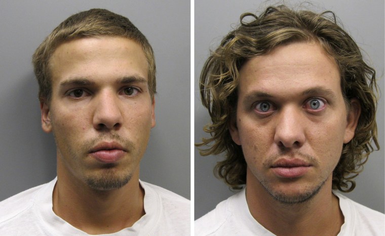 This combo made from file photos provided Wednesday, Aug. 10, 2011 by the Pueblo County Sheriff’s Office shows, from left, Ryan Edward Dougherty, 21, Dylan Dougherty Stanley, 26