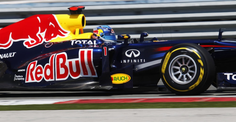 Image: Red Bull Formula One driver Vettel drives during the third practice session of the Turkish F1 Grand Prix in Istanbul