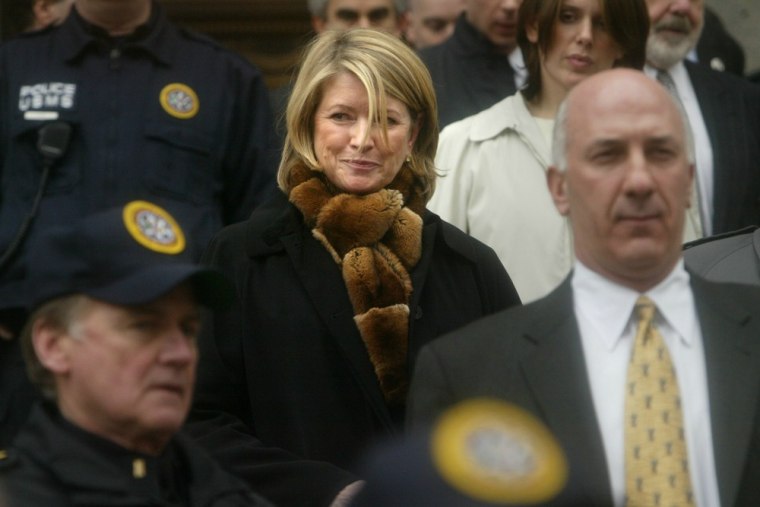 Image: Martha Stewart leaves Manhattan Federal Court after guilty verdicts in her federal stock fraud trial