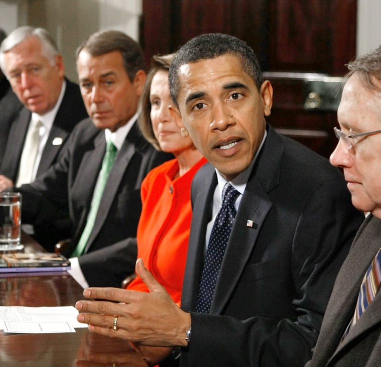 Image: Obama meets with congressional leaders