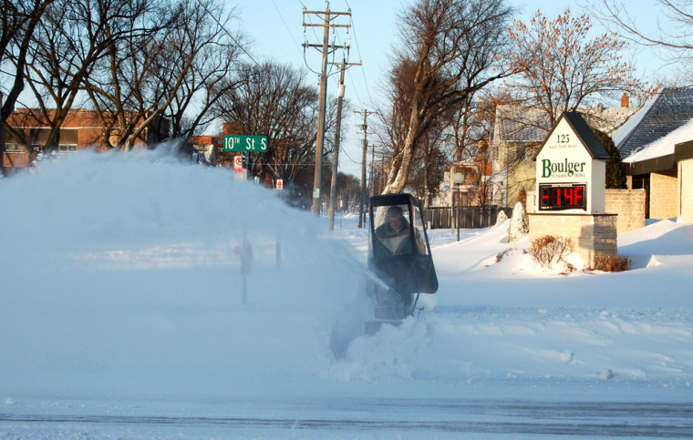 Image: Snow in Fargo, N.D.