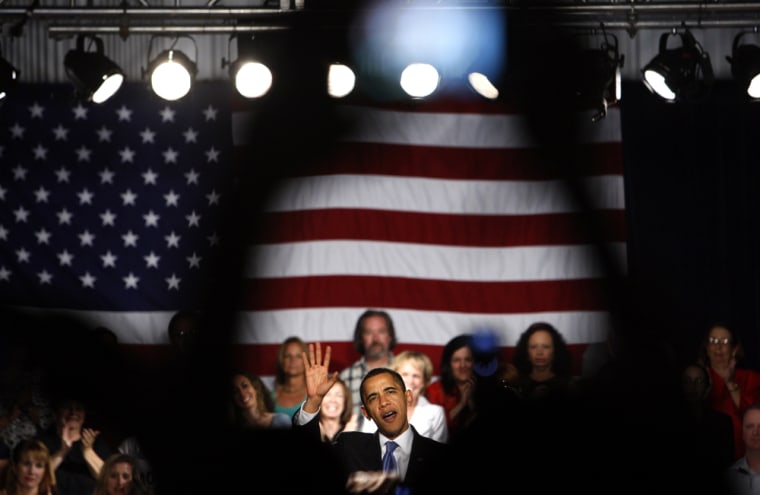 U.S. President Barack Obama speaks at a town hall meeting at the Orange County Fair and Event Center in Costa Mesa