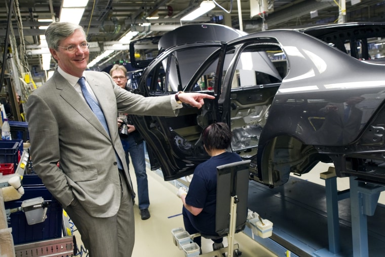 Image: Spyker CEO Victor Muller visits Saab's factory in Trollhattan