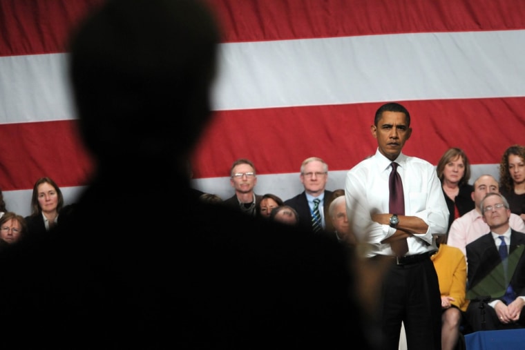 Image: Barack Obama answers questions