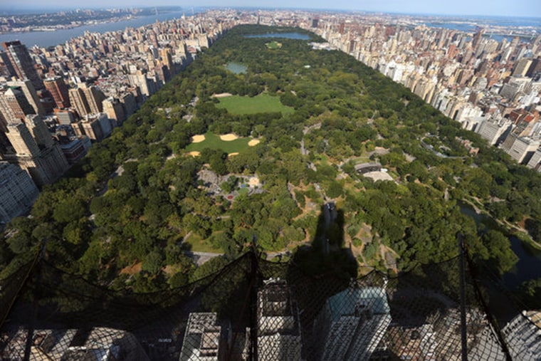 Image: A view of Central Park from the 85th floor of the One57 tower, which will soon hold the title of New York's tallest building with residences, in New York, Sept. 14.