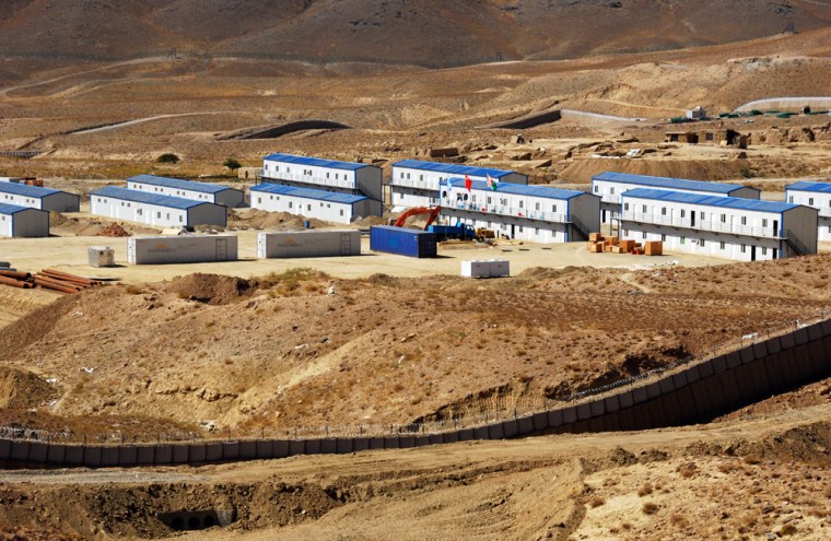 Image: Dormitories housing Chinese workers at the Aynak Copper Mine came from China