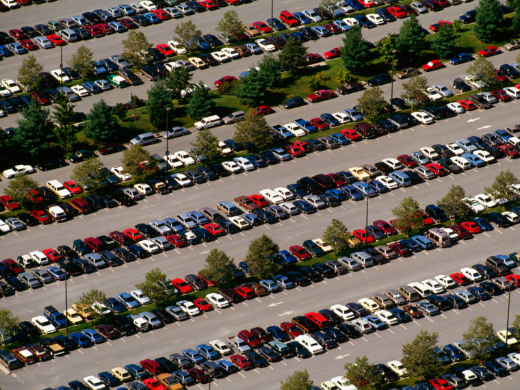Aerial view of parking lot in Maryland