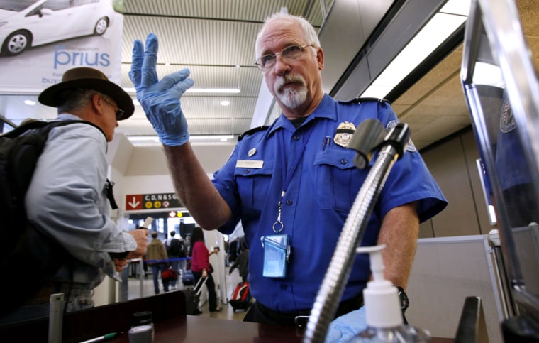 Image: TSA security at the airport in Seattle