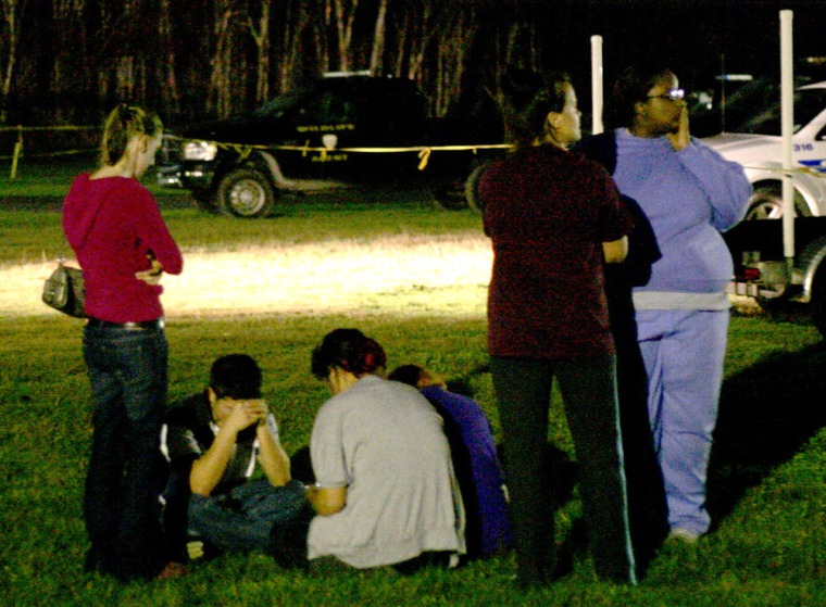 Image: families grieve after crash