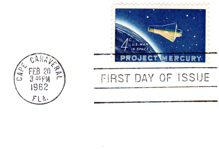 The 1962 4-cent "Project Mercury" stamp marked the first time that the U.S. issued a previously unannounced commemorative stamp at the same time as the event it was issued to honor: John Glenn’s historic Friendship 7 spaceflight. 