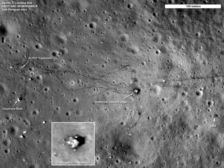 Image: Apollo 17 landing site as photographed by LRO