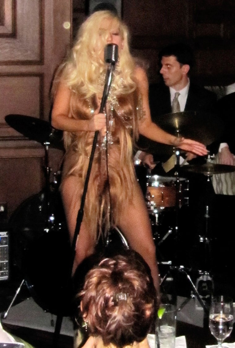 Lady Gaga surprises guests during an impromptu performance at The Oak Room