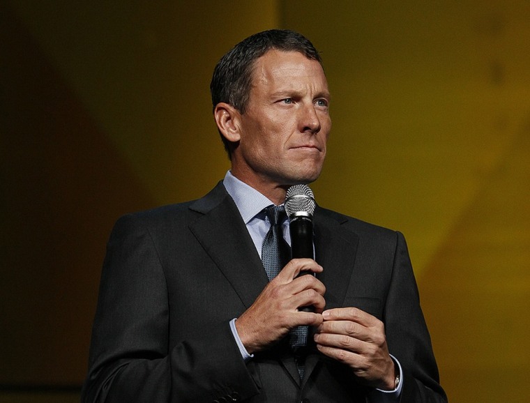 Image: Lance Armstrong makes an appearance at the LIVESTRONG's 15th anniversary gala in Austin