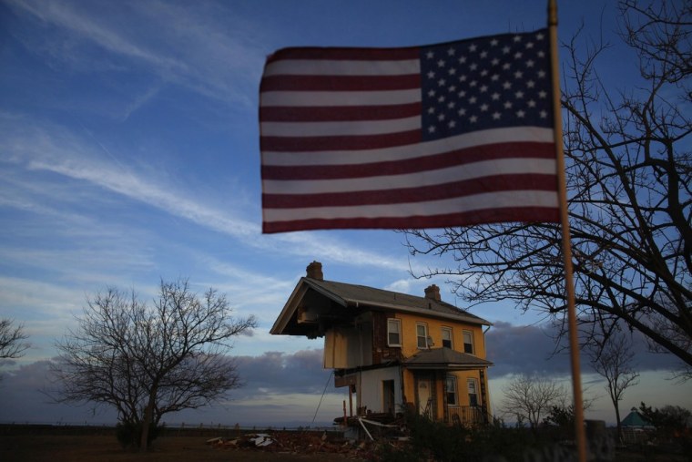 Image: A home that was damaged by Hurricane Sandy, is seen in Union Beach, New Jersey