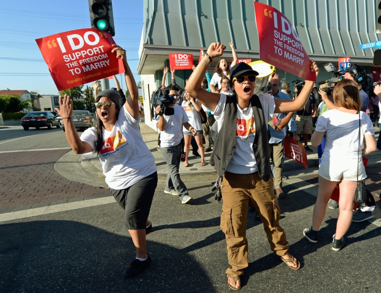 Image: Californians React To Supreme Court Rulings On Prop 8 And DOMA