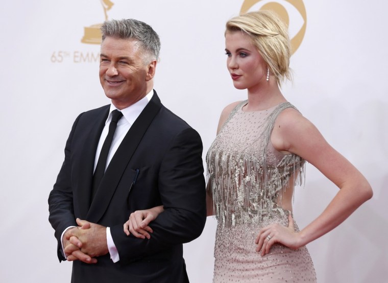 Image: Actor Alec Baldwin arrives with his daughter Ireland at the 65th Primetime Emmy Awards in Los Angeles