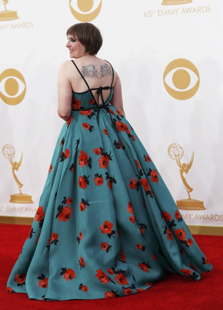 Image: Dunham arrives at the 65th Primetime Emmy Awards in Los Angeles