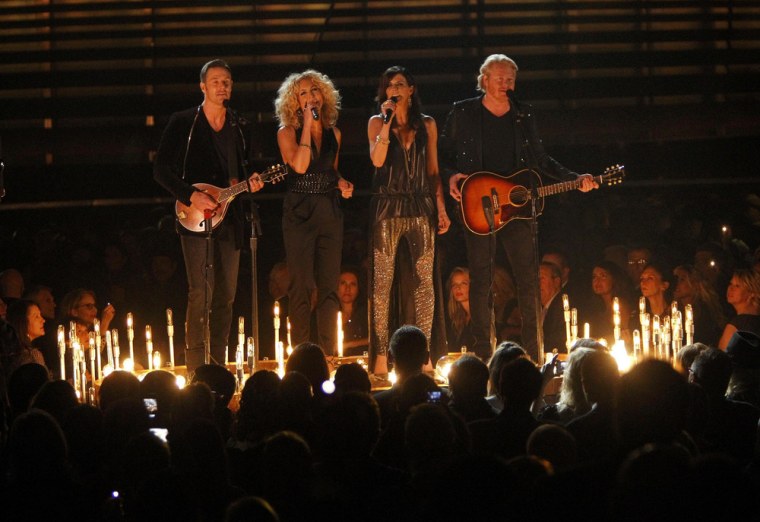 Image: Little Big Town performs \"Sober\" at the 47th Country Music Association Awards in Nashville, Tennessee