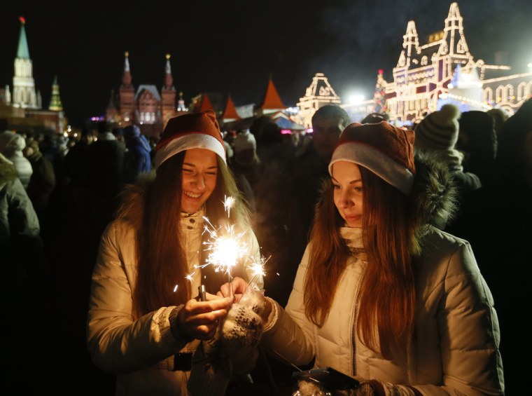 Image: New Year celebration on Red Square in Moscow