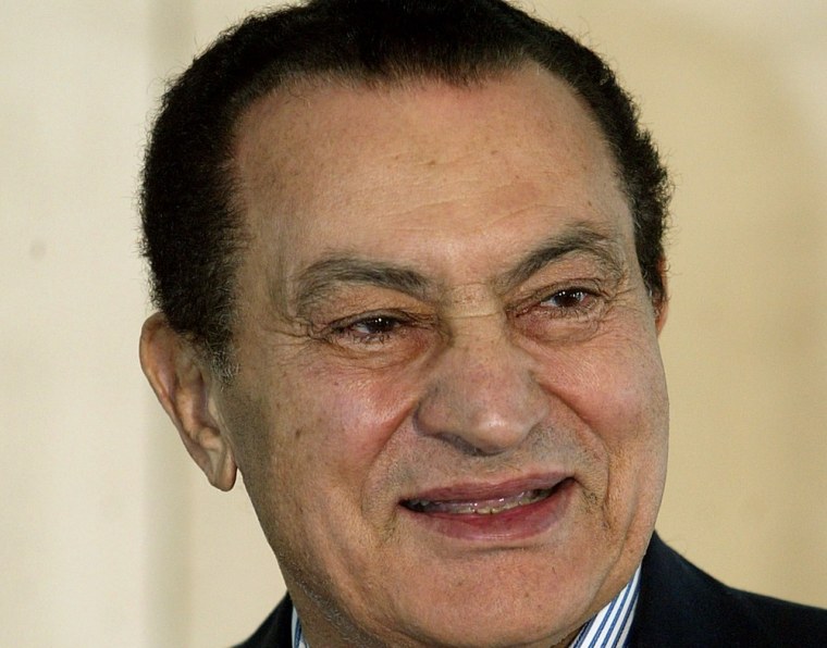 Image: Egyptian President Hosni Mubarak