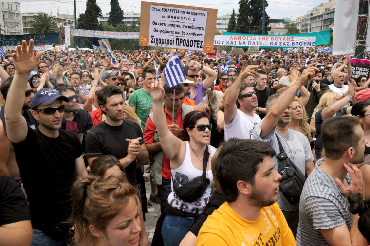 Image: Athenians riot against austerity