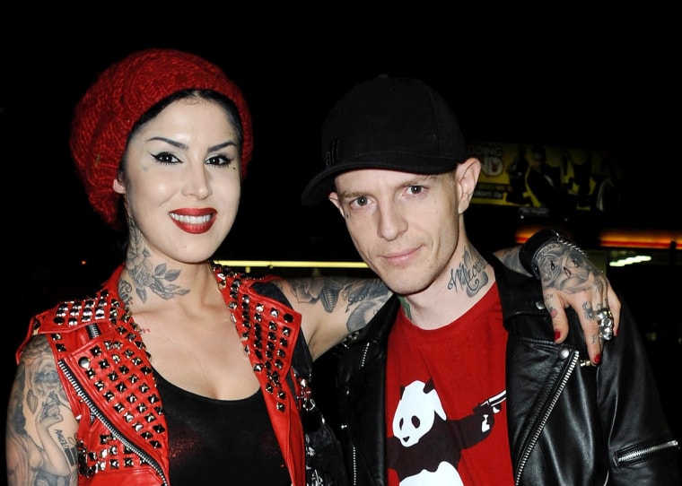 Image: FILE: Kat Von D And Deadmau5 Are Engaged Opening Night Of \"Skulls\" A Collective Show At Kat Von D's Wonderland Gallery