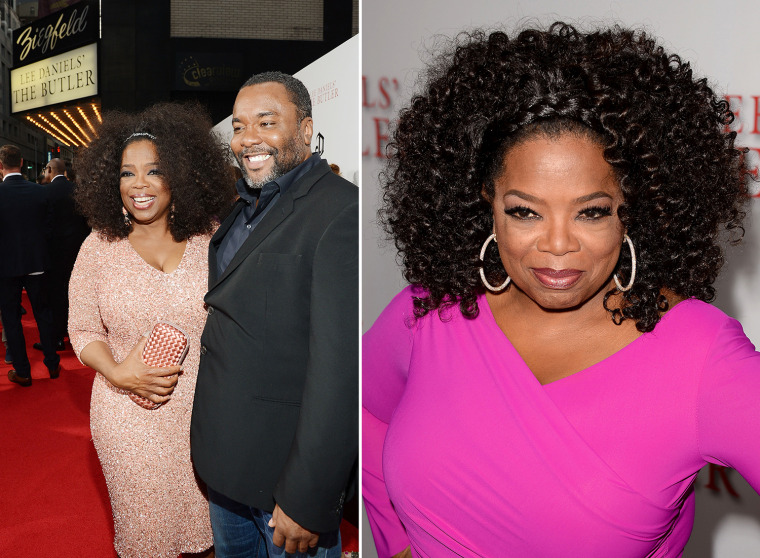 NEW YORK, NY - AUGUST 05:  Actress Oprah Winfrey (L) and director Lee Daniels attend Lee Daniels' \"The Butler\" New York premiere, hosted by TWC, DeLeon Tequila and Samsung Galaxy on August 5, 2013 in New York City.  (Photo by Larry Busacca/Getty Images for The Weinstein Company)

LOS ANGELES, CA - AUGUST 12:  Oprah Winfrey arrives at the premiere of The Weinstein Company's \"Lee Daniels' The Butler\" at Regal Cinemas L.A. Live on August 12, 2013 in Los Angeles, California.  (Photo by Jason Merritt/Getty Images)