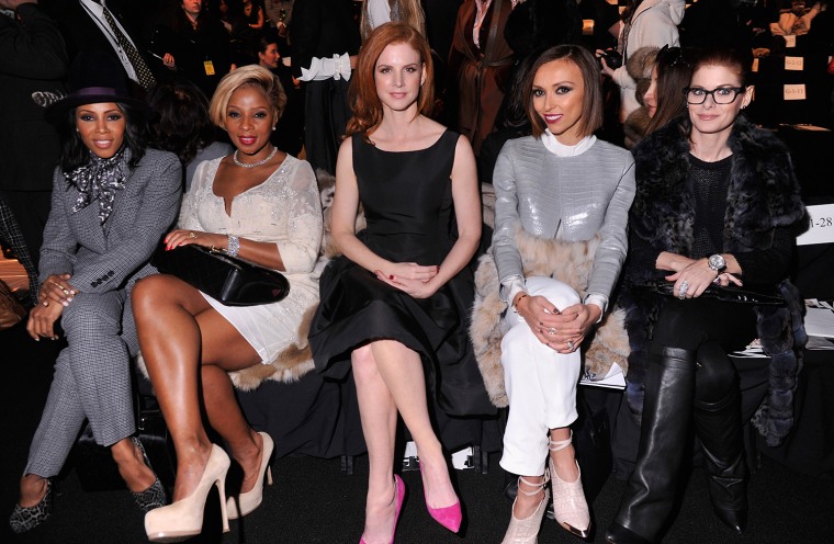 Image: Dennis Basso - Front Row - Mercedes-Benz Fashion Week Fall 2014