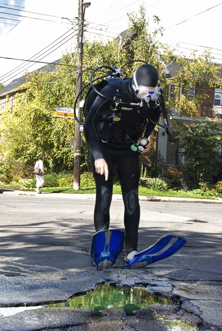 Scuba Diver on Ave Beaconsfield