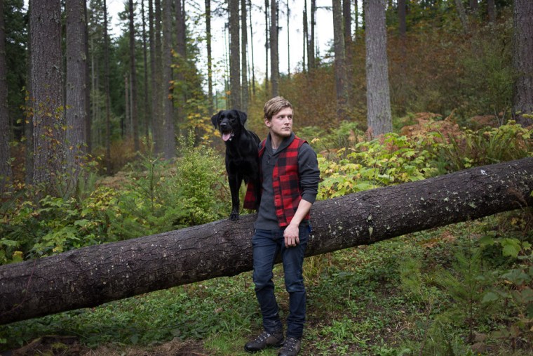 Gavin Cottrell of Washington and his dog Ripley take in the great outdoors. Gavin manages a kennel for an organization called Conservation Canines.